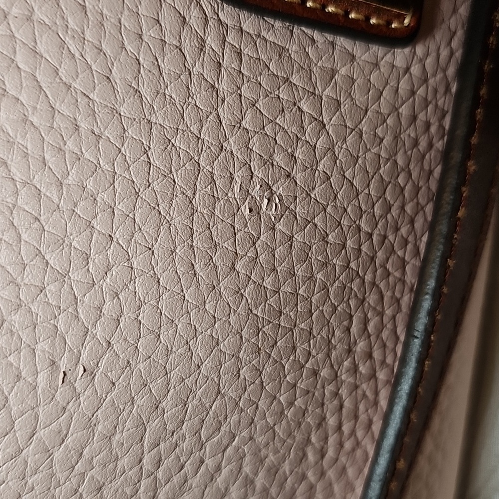 Dooney & Bourke Brielle Blush Pink Pebble Leather Satchel With Wallet - Picture 3 of 15